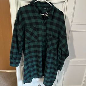 NWT DEESSED IN LALA SZ L OVERSIZED FLANNEL